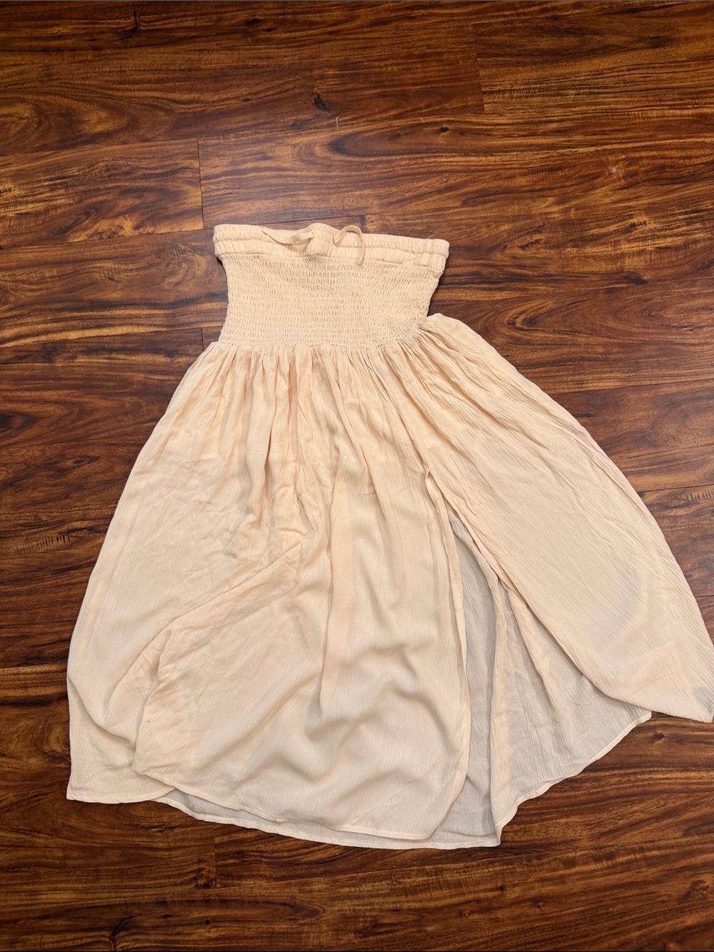 Kendall & Kylie Peach Strapless Dress